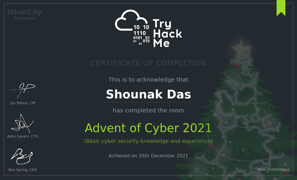 Advent Of Cyber 2021