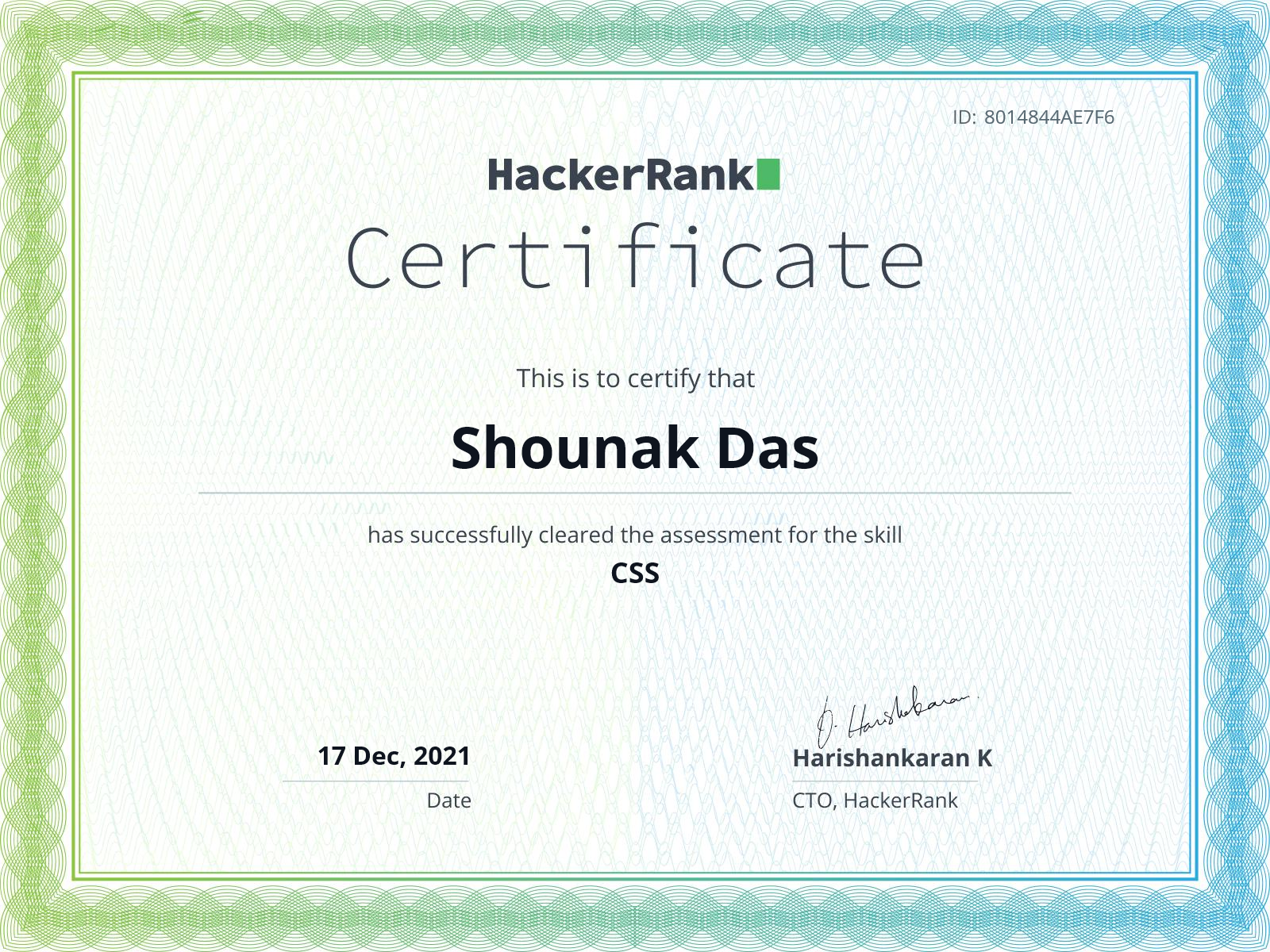 HackerRank CSS